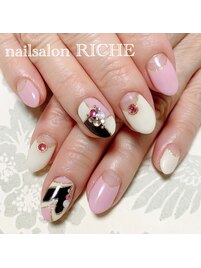 ハートのバレンタインネイル！