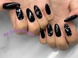 【自爪ネイル】ブラックネイル