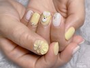 うさぎとおはな☆ショートネイル