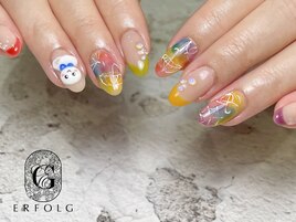 てるてる坊主×アンブレラネイル