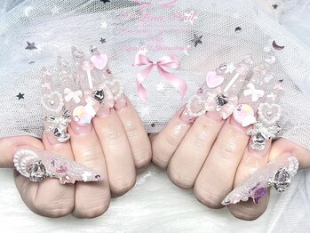 79リナネイル 心斎橋店(79LINA NAIL)の写真/《パーツ付け放題♪》デザイン持ち込みOK◎貴女だけのオリジナルデザインをご提案いたします☆