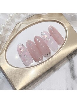 キラキラ桜ホロ　ネイル