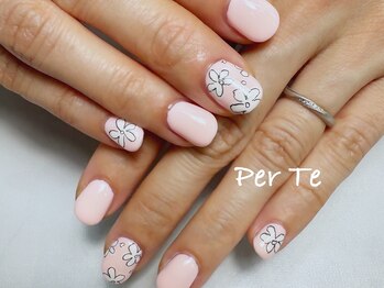 手描き花/春ネイル/鉛筆ネイル