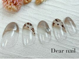 斜めフレンチ×レオパード