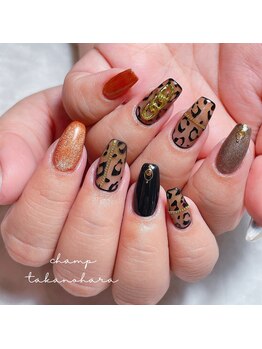 チャンプ 高の原店(Champ)/ヒョウ柄ネイル
