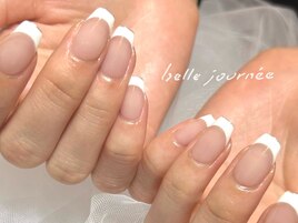 白フレンチネイル:mikako