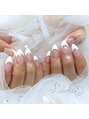 ネイルアンドまつ毛エクステ ルーナ イオンモール東久留米店 白フレンチネイル