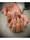 ドット×フレンチネイル♪