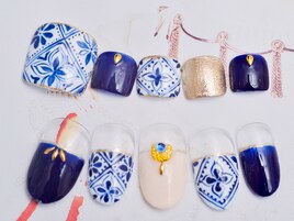 ハンド＆フットお揃いアート