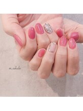 ネイルバイサクラ NAIL BY SAKULA/ピンクミラーワンポイントネイル