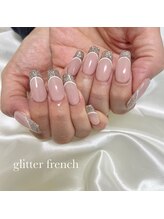 イフネイル(if nail)/◇グリッターフレンチ◇