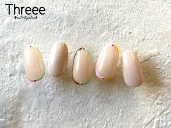 スリーネイルプラスアイラッシュ(Threee Nail+Eyelash)/かこみネイル