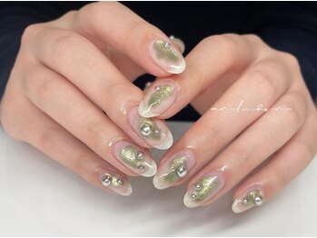 塗りかけマグネットネイル