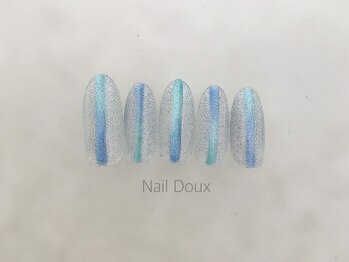 ネイル ドゥ 岡山駅前店(Nail Doux)/透け感ラメネイル