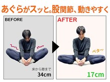 ストレチックス 西諫早店/【実例：胡坐】週1×3カ月の変化