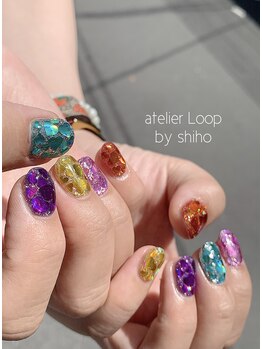 アトリエループ(atelier Loop by shiho)/ホロしきつめネイル
