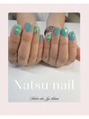 らくがき風夏ネイル