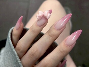 リンミウ(RiN.miu)/ピンクグラデ×リボン　Miyuu