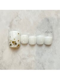 フットネイル　星ネイル☆