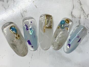 ラリュールネイル(L'Allure nail)/大理石ネイル¥8200