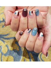 ネイルサロン リスタ(Rista)/変形フレンチ　モード　アート