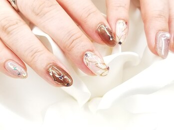 キープ ネイルサロン(KEEP)/ミラーアート~フラワー~