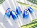 花火ネイル×グラデーション