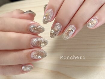 モンシェリ(Moncheri)の写真/【自爪を傷つけないパラジェル使用】毎月デザインが変わる定額コースが当店人気No.1★持ち込みデザインも◎