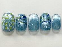 ネイルメゾン 天神店(NAIL MAISON)/花火ヨーヨー青マグ¥9000