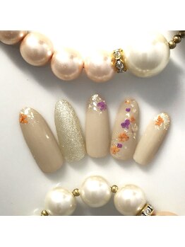 ネイルサロン アンリタ(nail salon AneRita)/ハロウィンカラー☆小花ネイル