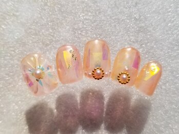 ネイルフロンティア 吉祥寺(NAIL FRONTIER)/オーロラぷっくりお花8980円~
