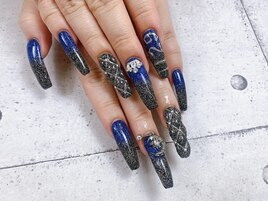 ブルーxブラックネイル