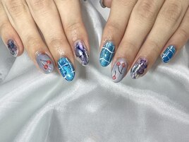 個性派さくらんぼネイル