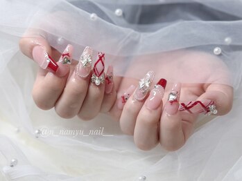 ベルグローアルファネイル(BELLE GROW ALPHA NAIL)/赤ネイル