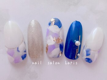 ラピス 自由が丘(Lapis)/ニュアンス柄ネイル