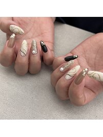 バレンタインネイル