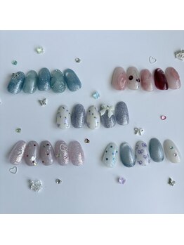 チーネイル(Chii_Nail)の写真/<大人可愛い>肌馴染みの良いカラーで指先を美しく魅せる☆日常を彩るキュートなデザインをご提案します◎