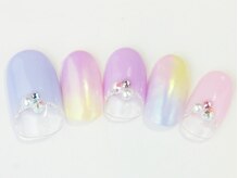 ネイルサロン ドレリッチ 大宮店(drerich)/タイダイオーロラヴェール