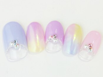 ネイルサロン ドレリッチ 大宮店(drerich)/タイダイオーロラヴェール