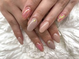 【小野】うるつや透け感ネイル★