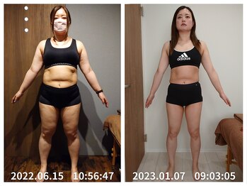 美容整体院元 光の森店/ダイエット7ヵ月 before&after