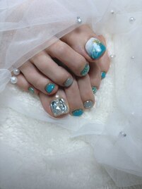 キラキラ海ネイル