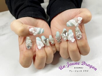 アン ジョーヌドラゴ/【ロングネイル】リボンネイル