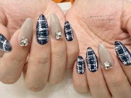 ツイード×チェック
