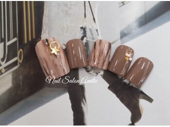 ネイルサロン アミティエ(Nail Salon Amitie)/縦模様アレンジfootネイル