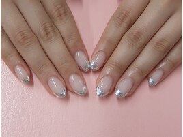 ガラスフレンチネイルスカルプ