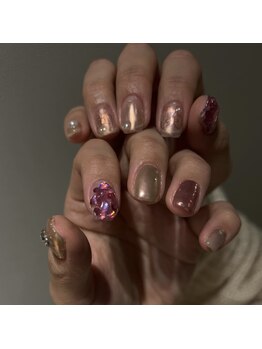 オマモリ ネイル 心斎橋店(omamori nail)/ミラーネイル