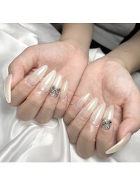 ロングワンカラーネイル