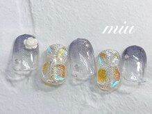 ミウ ネイル(miu nail)/キラキラ◆ワンホンネイル￥7990