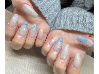 アナ雪冬ネイル雪の結晶